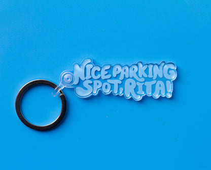 "Nice Parking Spot Rita!" Bluey Keychain