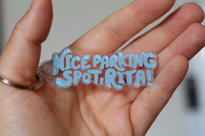 "Nice Parking Spot Rita!" Bluey Keychain